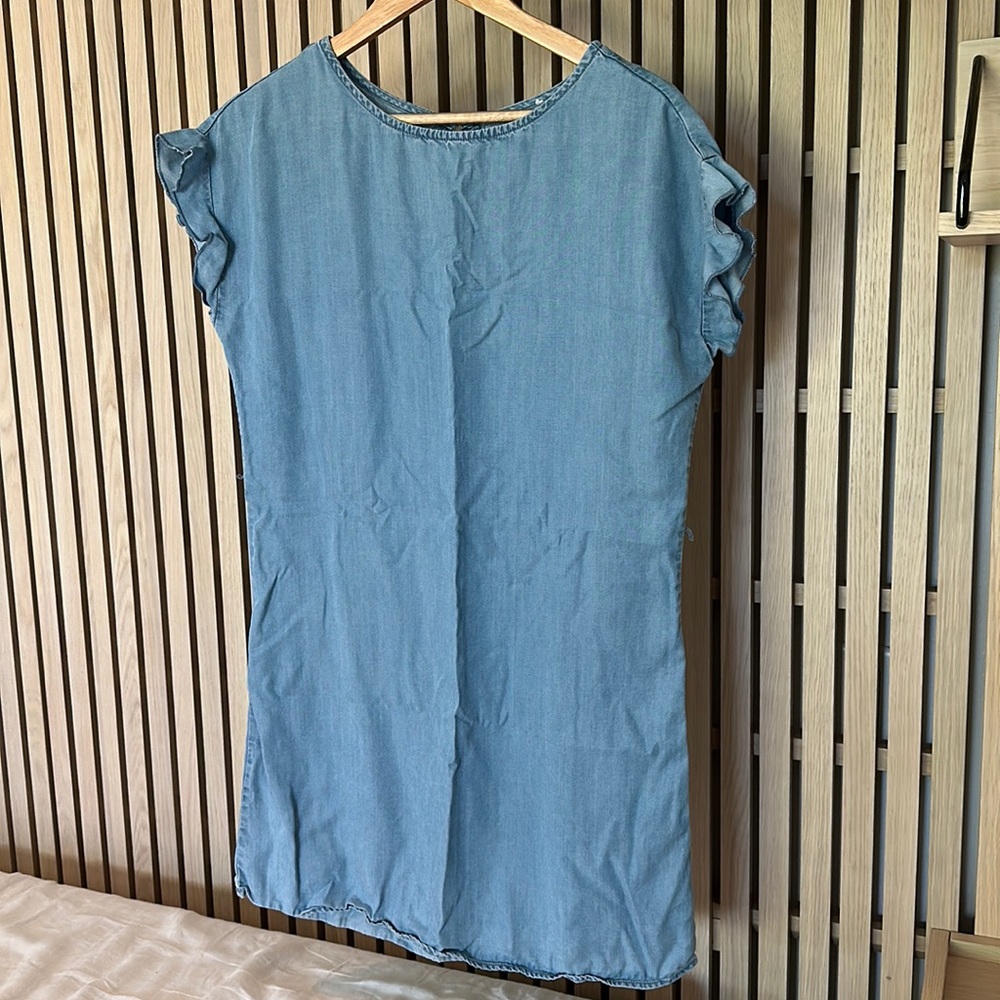 Chambray shift dress